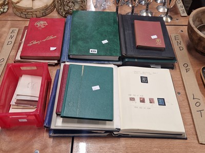 Lot 835 - A collection of stamp albums together with...
