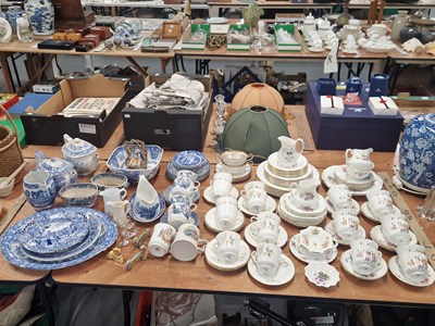 Lot 839 - Coalport and Doulton tea wares, blue and white...