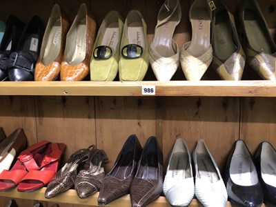 Lot 986 - A large collection of ladies shoes to include -...