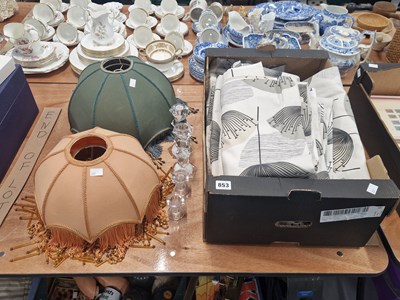 Lot 853 - John Lewis dandelion seed patterned curtains,...