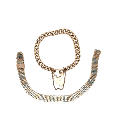 Lot 1038 - A 9ct rose gold hallmarked charm bracelet and...