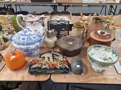 Lot 861 - An Amherst pattern wash jug, other jugs, a...