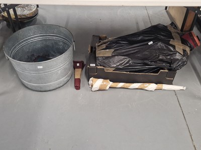 Lot 872 - A tailor's dummy, a metal two handled tub, a...