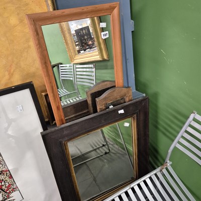 Lot 107 - A collection of various mirrors