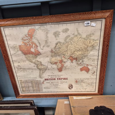 Lot 130 - An antique print map of the British empire.