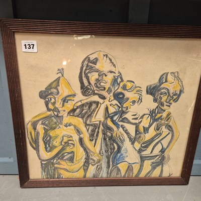 Lot 137 - An abstract figure study