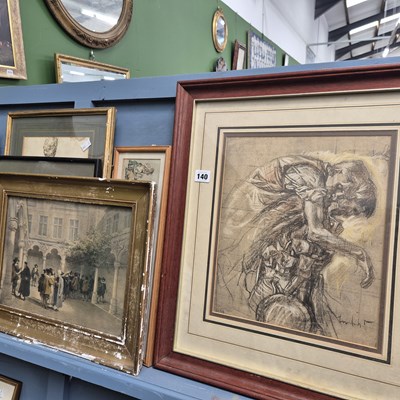 Lot 140 - A group of antique and later prints etc.