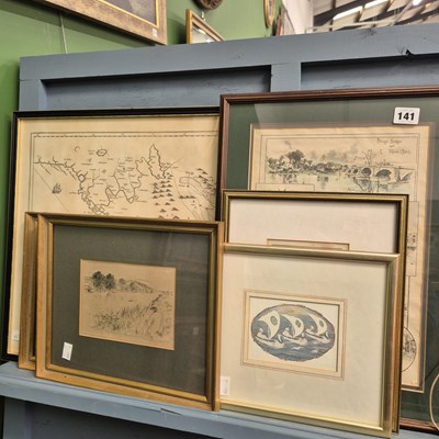 Lot 141 - A small collection of decorative prints and...