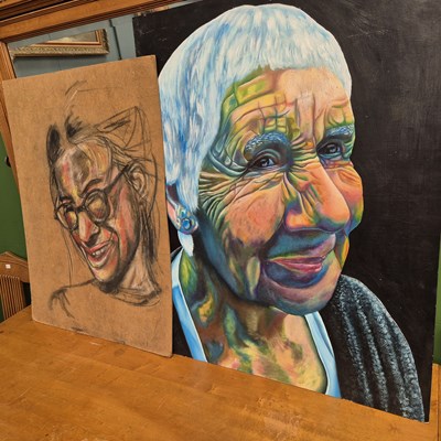 Lot 148 - Two modern portrait studies.