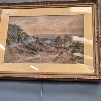 Lot 170 - Alfred Powell, cattle on a hillside path "near...