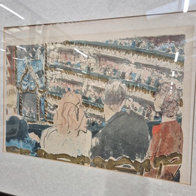 Lot 187 - An interesting colour etching. 51 x 62cm.