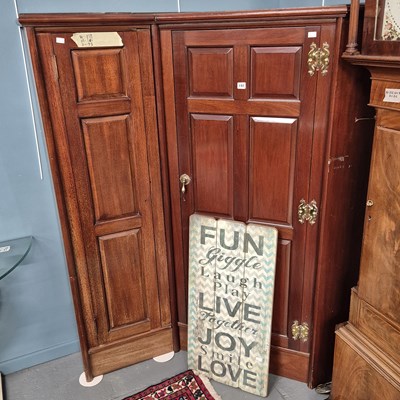 Lot 191 - A mahogany panelled corner cabinet, a chair...