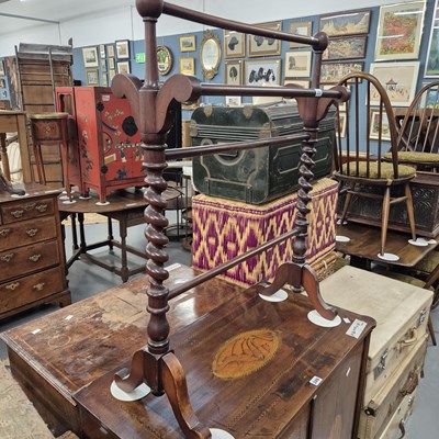 Lot 250 - A Victorian towel rail. H 90cm