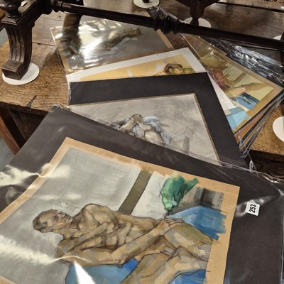 Lot 253 - Brian Wilson (1933-2023) a group of nude life...