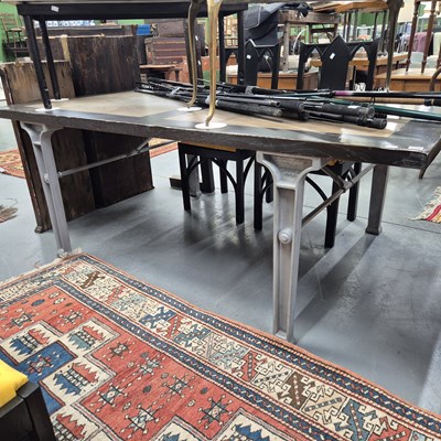 Lot 256 - A designer "Grange 1904" dining table with...