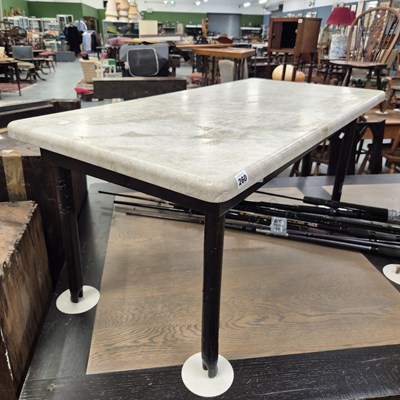 Lot 260 - A marble topped coffee table, the frame remade...