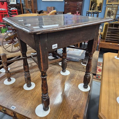 Lot 265 - An early 18th century oak side table. H 62 W...