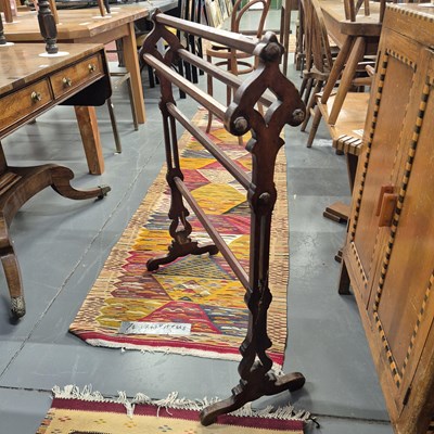 Lot 268 - A Victorian towel rail. H 90cm