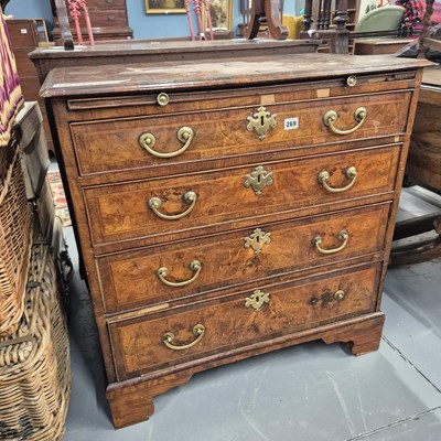 Lot 269 - A good mid Georgian walnut and crossbanded...