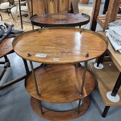 Lot 279 - Two similar antique mahogany and brass...