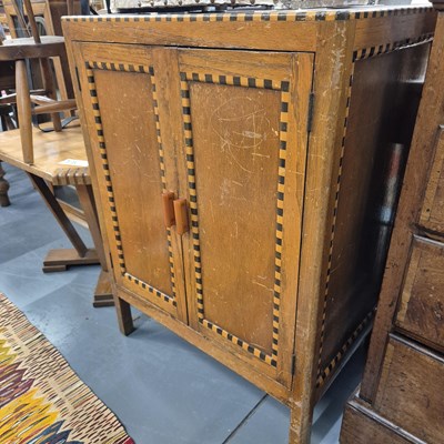 Lot 287 - An unusual Art Deco inlaid two door side...