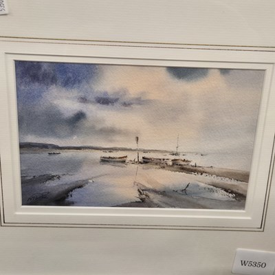 Lot 314 - Two coastal scenes, watercolour and wash....