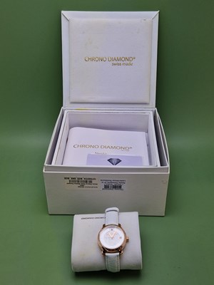 Lot 1074 - A Chrono Diamond Swiss-made wrist watch,...