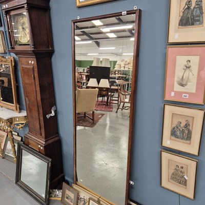 Lot 348 - A large wall mirror. 180x63cm.