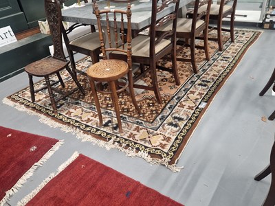 Lot 1154 - An oriental rug of Samarkand design, 203cm x...