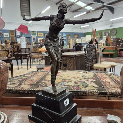 Lot 357 - An Art Deco style figure of a dancing girl