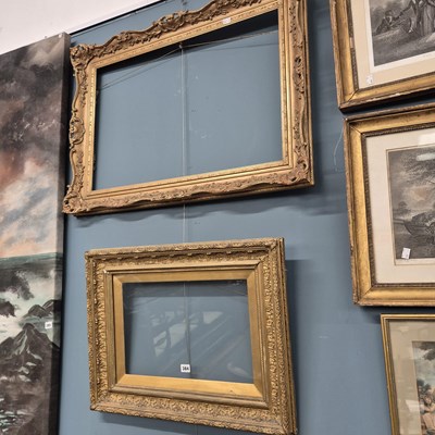 Lot 384 - Two gilt frames.