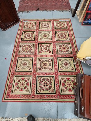 Lot 1178 - A machine made small carpet of empire design,...