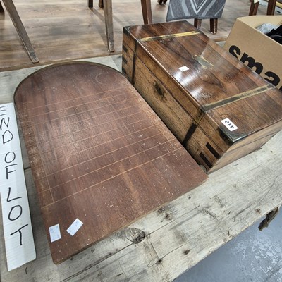 Lot 410 - A Victorian writing box and a shove ha'penny...