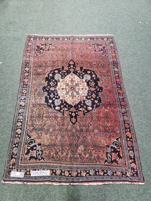 Lot 1228 - An antique Persian Bidjar rug, 222 x 141cm