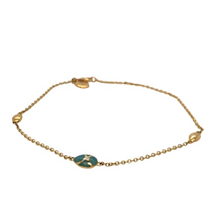 Lot 1086 - A heritage 18ct gold diamond and Turquoise...