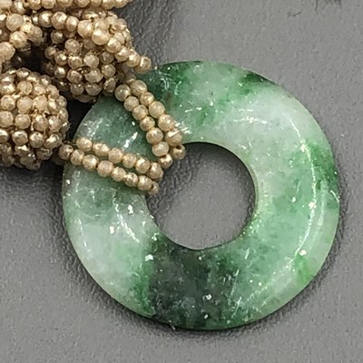 Lot 1090 - Two vintage decorative stone necklaces. The...