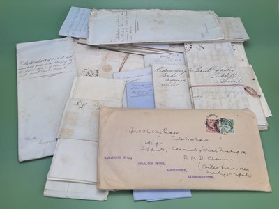 Lot 1100 - A group of early to mid-19th-century deeds and...