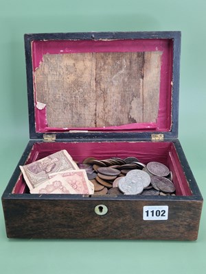 Lot 1102 - A quantity of coins ot include a 1923 silver...
