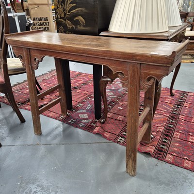 Lot 423 - A Chinese altar table. H82 W 46 D 36cm