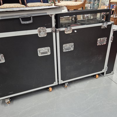 Lot 434 - A pair of exhibition display cabinets with...