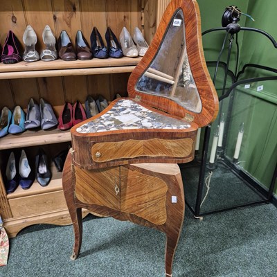 Lot 439 - An unusual French small dressing stand with a...