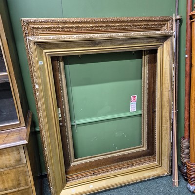 Lot 450 - Two large gilt picture frames. Rebates H 124.5...