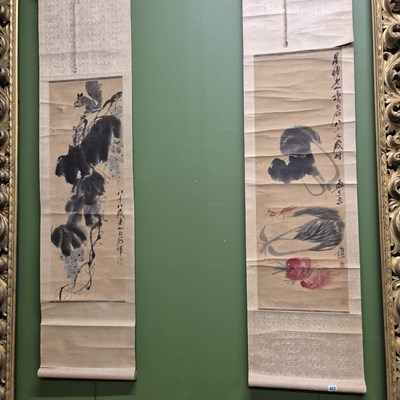 Lot 452 - Two antique oriental scrolls