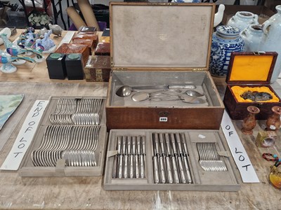 Lot 899 - A canteen of Parisian SFAM electroplate cutlery