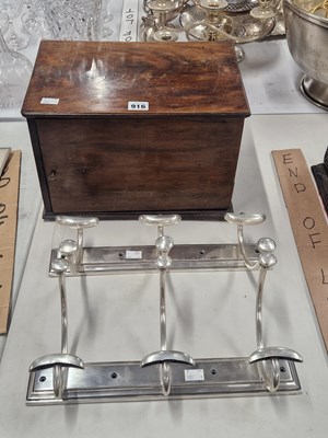 Lot 916 - A mahogany three drawer table top collector's...