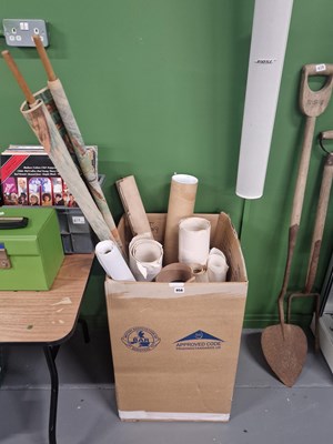 Lot 956 - Unframed scrolled maps and prints to include a...