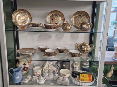 Lot 979 - A Japanese eggshell tea set, a John Peel...