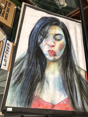 Lot 985B - Seven various portrait heads in pastels