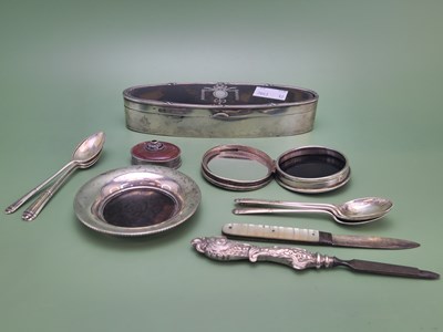 Lot 1116 - A hallmarked silver Art Deco style set of...