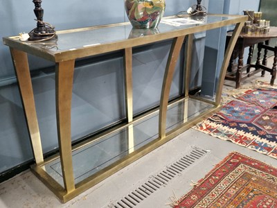 Lot 1319 - A 20th century mirrored glass console table by...